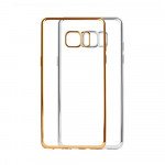 Wholesale Galaxy Note FE / Note Fan Edition / Note 7 Crystal Clear Electroplate Hybrid Soft Case (Rose Gold)
